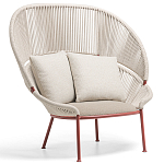 Дизайнерское уличное кресло с веревочной спинкой PETALO Armchair варинант исполнения - 1 | Loft Concept в Красноярске
