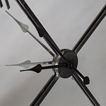 Часы настенные зеркальные с чёрным металлическим циферблатом Mirror Tower Clock варинант исполнения - 3 | Loft Concept в Красноярске