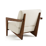 Кресло Avalon White Boucle из массива ореха варинант исполнения - 2 | Loft Concept в Красноярске