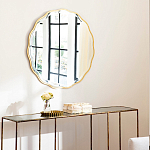 Золотое настенное зеркало Yvon Mirror варинант исполнения - 3 | Loft Concept в Красноярске