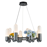 Люстра круглая серая с 8-ю светодиодными лампами Generosity варинант исполнения - 1 | Loft Concept в Красноярске