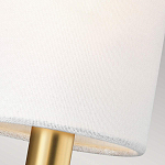 Бра с прямоугольным основанием цвета латунь и 2-мя белыми цилиндрическими льняными абажурами Feiss варинант исполнения - 3 | Loft Concept в Красноярске