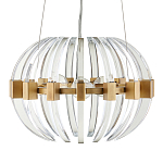 Люстра круглая с прозрачными элементами в форме полумесяца Crystal Crescent варинант исполнения - 4 | Loft Concept в Красноярске