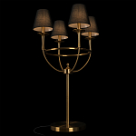 Настольная лампа на металлическом основании бронзового цвета с 4-мя черными конусовидными абажурами Dignity варинант исполнения - 4 | Loft Concept в Красноярске