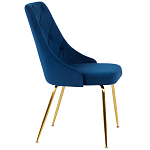 Стул в темно-синей велюровой обивке Ward Dark Blue Velour Chair варинант исполнения - 3 | Loft Concept в Красноярске