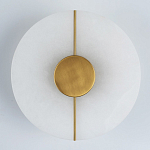 Бра с плафоном из камня в форме диска Buccio Stone Disk Wall Lamp варинант исполнения - 3 | Loft Concept в Красноярске