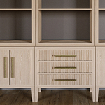 Модульный стеллаж Primo из трех составных элементов Светлый дуб варинант исполнения - 6 | Loft Concept в Красноярске