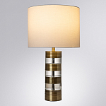 Настольная лампа с цилиндрическим основанием и белым абажуром Crystal Harmony  варинант исполнения - 1 | Loft Concept в Красноярске