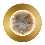 Бра в форме диска цвета латунь Brass Borders варинант исполнения - 1 | Loft Concept в Красноярске