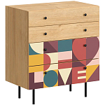 Комод с принтом на ящиках Elise Chest of Drawers варинант исполнения - 7 | Loft Concept в Красноярске