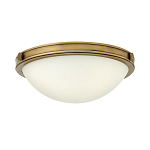 Потолочный светильник цвета латунь с полусферическим матовым белым плафоном Hinkley варинант исполнения - 1 | Loft Concept в Красноярске