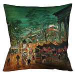 Подушка декоративная Париж ночной Impressionism in Art варинант исполнения - 1 | Loft Concept в Красноярске