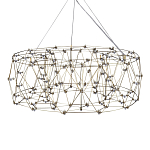 Люстра с тонкой металлической конструкцией цвета золото Quasar варинант исполнения - 2 | Loft Concept в Красноярске