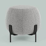 Пуф в ткани букле серого цвета Pikelet варинант исполнения - 2 | Loft Concept в Красноярске