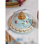 Шкатулка с крышкой из голубого фарфора с риунком птиц и цветов Blue Garden варинант исполнения - 5 | Loft Concept в Красноярске