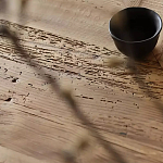 Дизайнерский журнальный стол квадратный с черным трапециевидным основанием Wokab варинант исполнения - 4 | Loft Concept в Красноярске