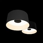 Потолочный светильник с 2-мя цилиндрическими абажурами серого и черного цвета Urban Dome варинант исполнения - 6 | Loft Concept в Красноярске