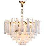 Люстра с мраморными подвесками в форме капель Marble square варинант исполнения - 1 | Loft Concept в Красноярске