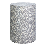 Столик с инкрустацией с перламутровым узором Flower Grey варинант исполнения - 1 | Loft Concept в Красноярске