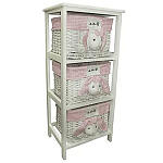 Стеллаж для детской с животными с плетенными корзинами Cute Elephant варинант исполнения - 1 | Loft Concept в Красноярске