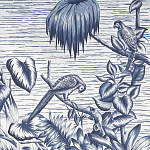 Обои ручная роспись Le Brésil Mer Bleue варинант исполнения - 1 | Loft Concept в Красноярске