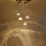 Подвесной светильник с прозрачным стеклянным плафоном округлой формы Effervia  варинант исполнения - 5 | Loft Concept в Красноярске