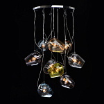 Люстра каскадная с 9-ю разноцветными стеклянными плафонами Kaleido варинант исполнения - 3 | Loft Concept в Красноярске