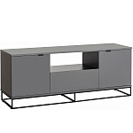 ТВ-тумба цвета графит с  2-мя дверцами и ящиком Strict Lines варинант исполнения - 1 | Loft Concept в Красноярске