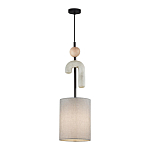 Подвесной светильник с серым тканевым плафоном Flourish варинант исполнения - 2 | Loft Concept в Красноярске