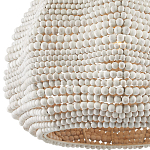 Подвесной светильник в форме купола с декором из круглых деревянных бусин White Wooden Beads Chandelier варинант исполнения - 1 | Loft Concept в Красноярске