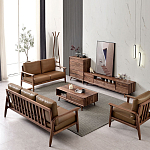 Тумба под телевизориз массива дерева TV Stand made of Walnut Wood варинант исполнения - 4 | Loft Concept в Красноярске