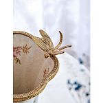 Ваза голубого цвета из фарфора с цветочным рисунком и бронзовой стрекозой Blue Garden варинант исполнения - 8 | Loft Concept в Красноярске