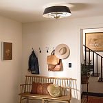 Подвесной светильник с конусовидным металлическим абажуром черного цвета Kichler варинант исполнения - 19 | Loft Concept в Красноярске