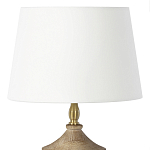 Настольная лампа деревянная с белым абажуром Wooden Table Lamp варинант исполнения - 5 | Loft Concept в Красноярске