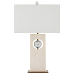 Настольная лампа из мрамора с тканевым прямоугольным абажуром Eternity варинант исполнения - 5 | Loft Concept в Красноярске