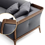 Кресло большое c каркасом из массива дерева Walnut Armchair варинант исполнения - 2 | Loft Concept в Красноярске