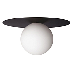 Потолочный светильник с белым шарообразным плафоном и черным круглым основанием Matisse варинант исполнения - 2 | Loft Concept в Красноярске