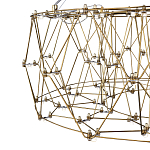 Люстра с тонкой металлической конструкцией цвета золото Quasar варинант исполнения - 5 | Loft Concept в Красноярске