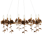 Люстра с каркасом в виде цветков розы и тканевыми абажурами Flowers and Fox Roses варинант исполнения - 3 | Loft Concept в Красноярске