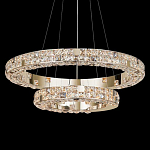 Люстра из 2-х колец с мозаичным хрустальным оформлением Sparks of Crystal варинант исполнения - 4 | Loft Concept в Красноярске