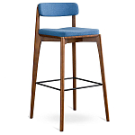 Барный стул из массива ясеня с обивкой из рогожки Elegant Ash варинант исполнения - 1 | Loft Concept в Красноярске