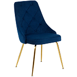 Стул в темно-синей велюровой обивке Ward Dark Blue Velour Chair варинант исполнения - 1 | Loft Concept в Красноярске