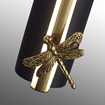 Бра с круглым плафоном из алебастра и бронзовой декоративной стрекозой 45 Alaris  варинант исполнения - 7 | Loft Concept в Красноярске