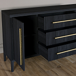 Буфет Primo с тремя ящиками и двумя фасадами Черный дуб варинант исполнения - 5 | Loft Concept в Красноярске