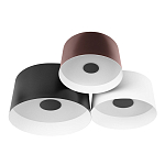 Потолочный светильник с 3-мя цилиндрическими абажурами черного белого и коричневого цвета Urban Dome варинант исполнения - 1 | Loft Concept в Красноярске