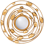 Зеркало в круглой раме украшенной раковинами с жемчугом Pearl in the Gleam варинант исполнения - 1 | Loft Concept в Красноярске