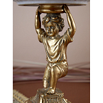 Чаша с цветочным орнаментом на ножке в виде бронзового ангела Eden Garden варинант исполнения - 9 | Loft Concept в Красноярске