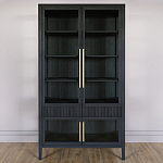 Витрина Primo со стеклянными фасадами и 2 ящиками Черный дуб варинант исполнения - 1 | Loft Concept в Красноярске