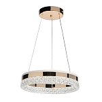 Люстра в виде кольца золотого цвета с прозрачными вставками Radiant Rail варинант исполнения - 2 | Loft Concept в Красноярске