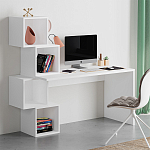 Стол письменный белый с 4-мя открытыми полками BALANCE WHITE варинант исполнения - 2 | Loft Concept в Красноярске